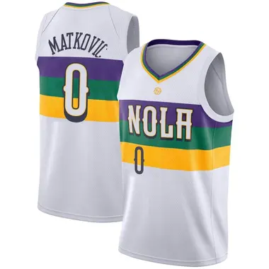 Swingman White Karlo Matkovic Youth New Orleans Pelicans Nike 2018/19 Jersey - City Edition