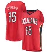 Red Jose Alvarado Youth New Orleans Pelicans Fanatics Branded Fast Break Jersey - Statement Edition